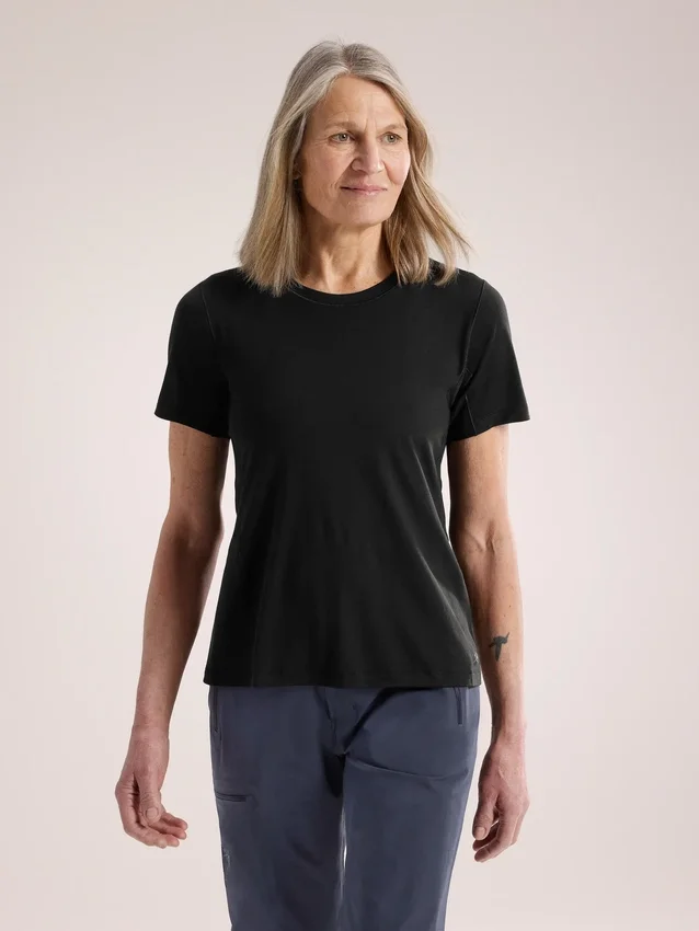 Camisa de manga corta de lana merino Lana para mujer