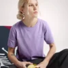 Camisa de manga corta Kragg SL de algodón con emblema para mujer
