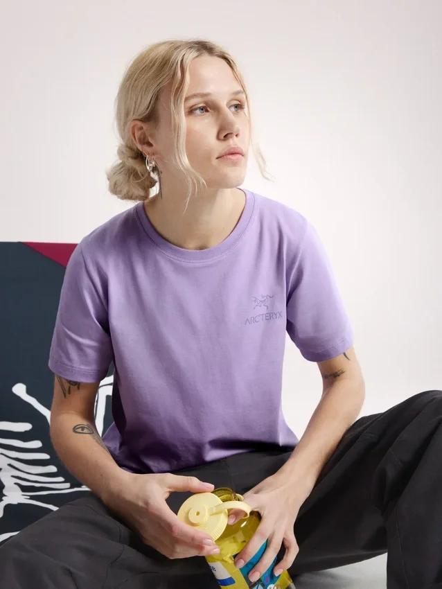 Camisa de manga corta Kragg SL de algodón con emblema para mujer
