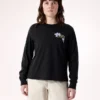 Camisa de manga larga Kragg SL Cotton Bloom Crew para mujer