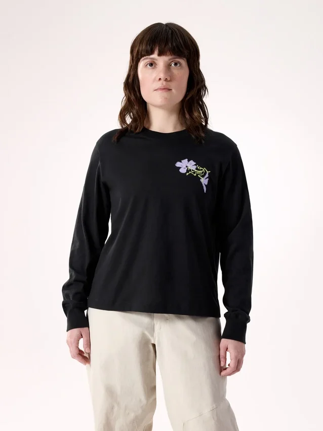 Camisa de manga larga Kragg SL Cotton Bloom Crew para mujer