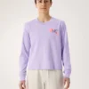 Camisa de manga larga Kragg SL Cotton Bloom Crew para mujer