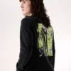 Camisa de manga larga Kragg SL Cotton Bloom Crew para mujer