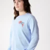 Camisa de manga larga Kragg SL Cotton Bloom Crew para mujer