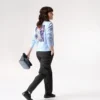 Camisa de manga larga Kragg SL Cotton Bloom Crew para mujer