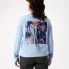 Camisa de manga larga Kragg SL Cotton Bloom Crew para mujer