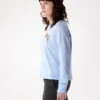 Camisa de manga larga Kragg SL Cotton Bloom Crew para mujer