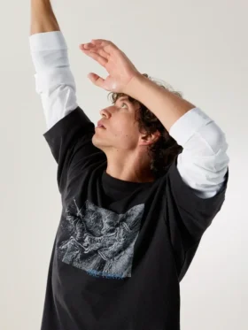 Camisa Kragg Lithographica de algodón para hombre, temporada de verano