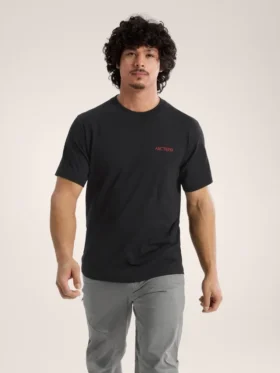 Camisa Kragg SL de algodón con estampado de pájaro difuminado, manga corta, para hombre