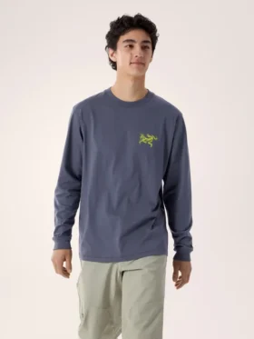 Camisa Kragg SL de algodón con estampado de pájaros, manga larga, para hombre