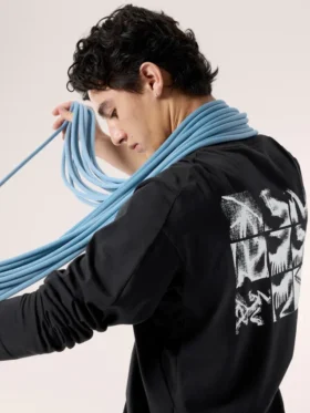 Camisa Kragg SL de algodón con estampado de pájaros, manga larga, para hombre