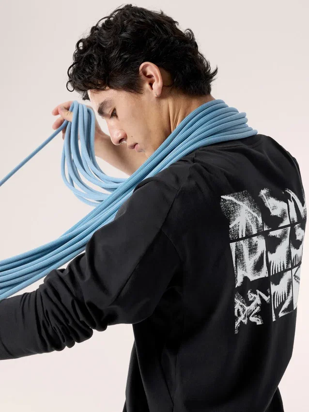 Camisa Kragg SL de algodón con estampado de pájaros, manga larga, para hombre
