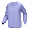 Camiseña de algodón Kragg con cuello redondo y manga larga «Purple»