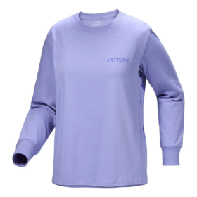 Camiseña de algodón Kragg con cuello redondo y manga larga «Purple»