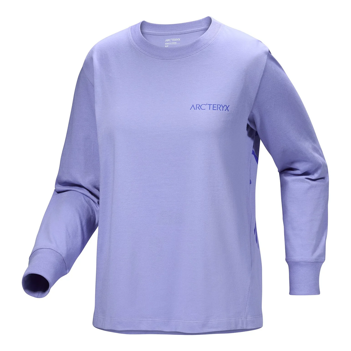 Camiseña de algodón Kragg con cuello redondo y manga larga «Purple»