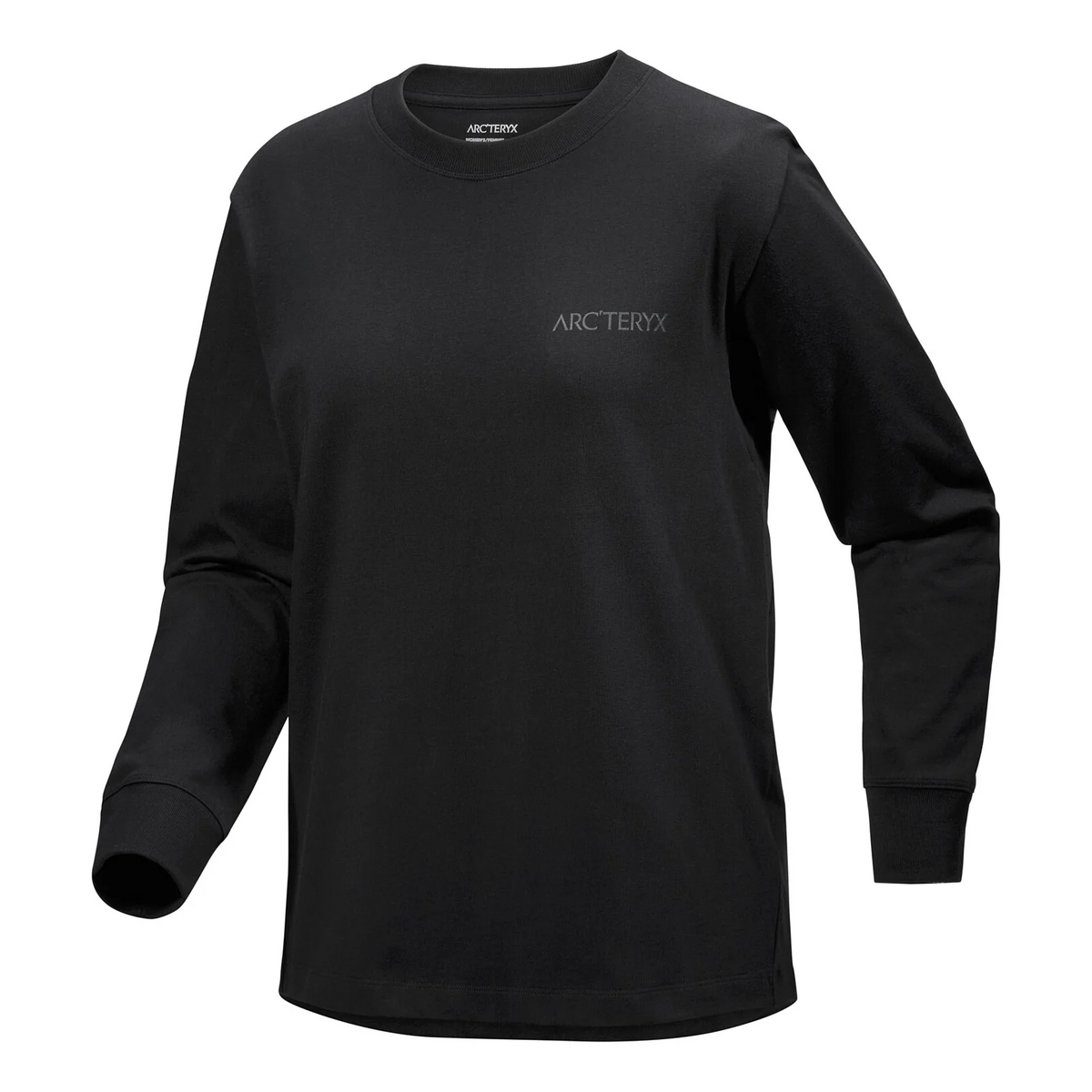 Camisea de manga larga con cuello redondo Kragg Cotton Bird «Negro»