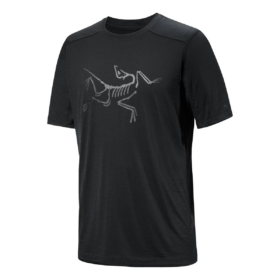 Camiseta con logotipo de lana merino Ionia «Negro»