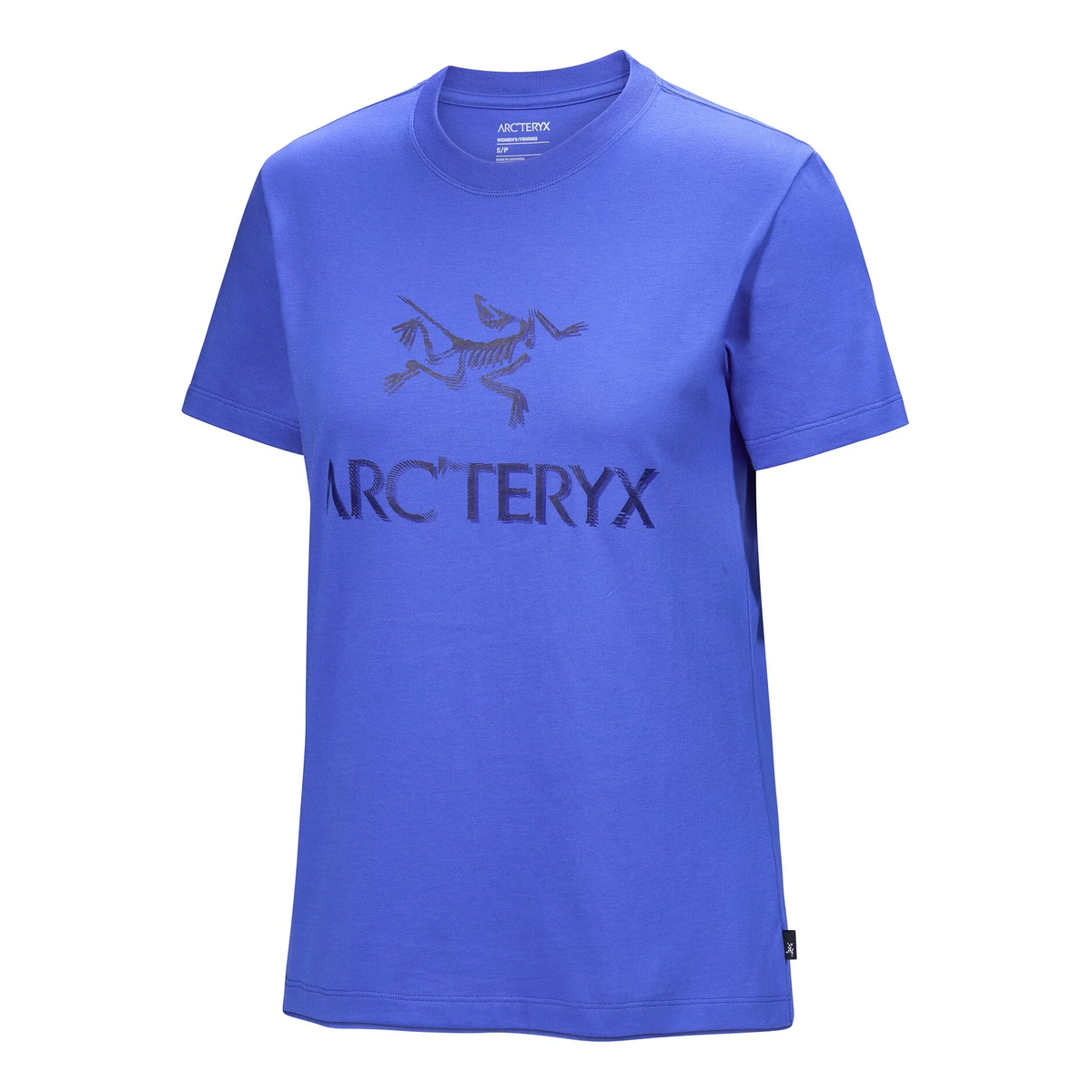 Camiseta de algodón «Arc» con palabra «Azul»