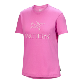 Camiseta de algodón «Arc» con palabra «Rosa»