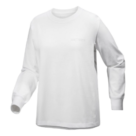 Camiseta de algodón Kragg con cuello redondo y mangas largas «Blanco»