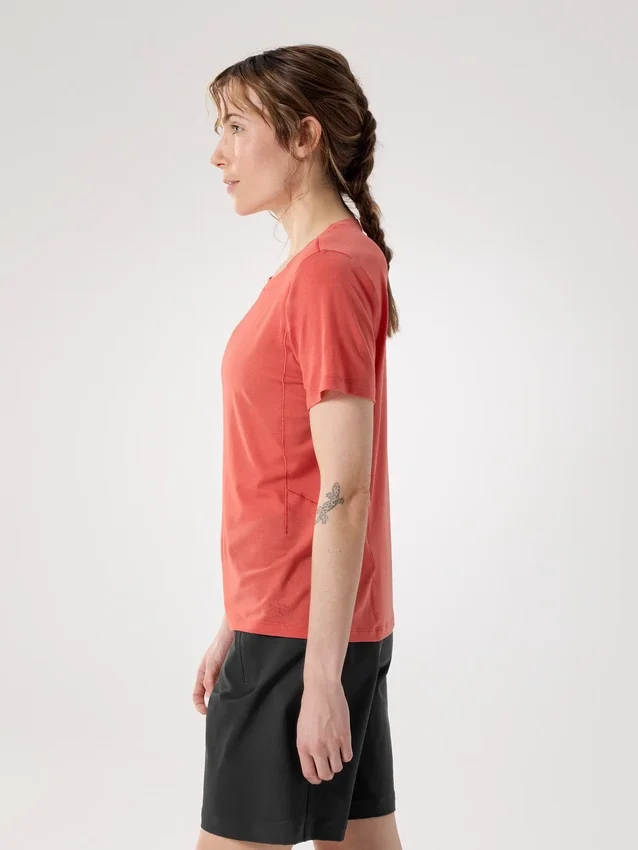 Camiseta de cuello redondo de lana merino Lana para mujer