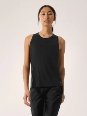 Camiseta de tirantes de lana merino para mujer