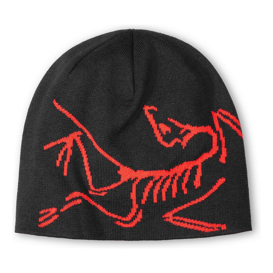 Gorro ligero con forma de Bird Head «Negro y rojo»