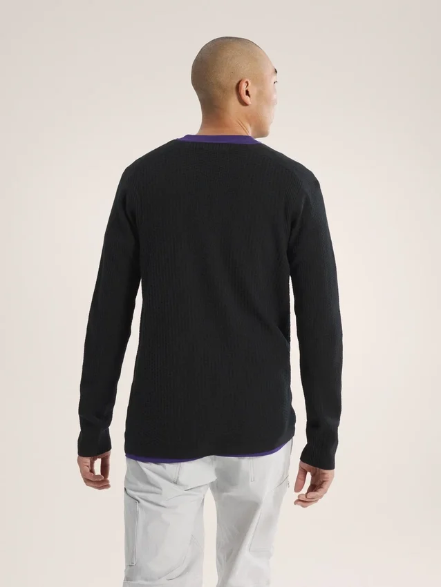 Jersey de cuello redondo Hallam de lana merino para hombre