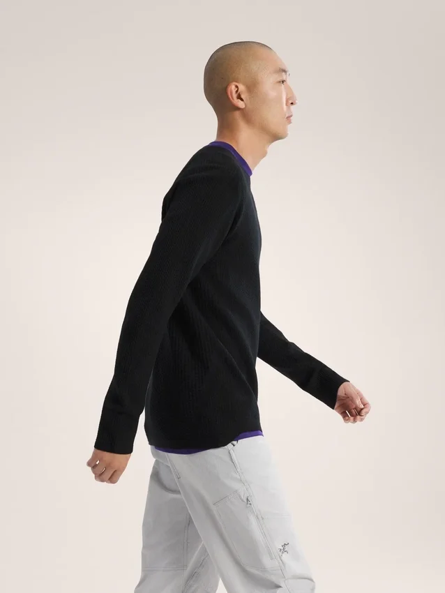 Jersey de cuello redondo Hallam de lana merino para hombre
