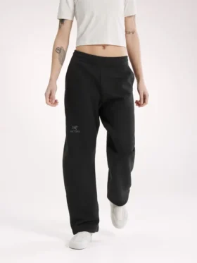 Pantalones de jogging de forros polares con emblema para mujer