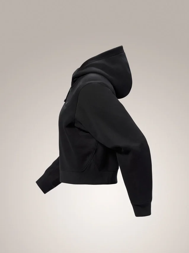 Sudadera corta con capucha y cremallera completa Emblem Forro Polar para mujer