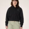 Sudadera corta con capucha y cremallera completa Emblem Forro Polar para mujer