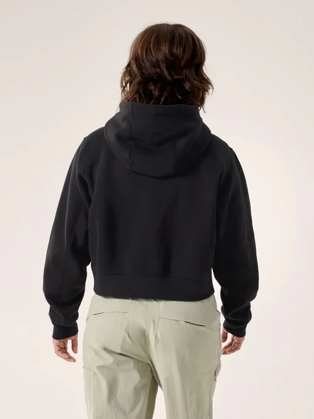 Sudadera corta con capucha y cremallera completa Emblem Forro Polar para mujer