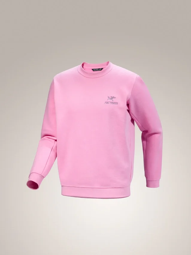 Suéter de forro polar con cuello redondo y emblema para hombre